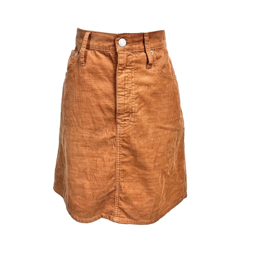 J. Crew Re-Imagined Skirt size 30 8 Camel Brown Corduroy A Line 5 Pockets Casual